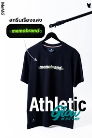 AEIOU เสื้อยืด Memo Supersoft Premium สกรีนเรืองแสง รุ่น Athletic Glow สินค้าลิขสิทธิ์แท้