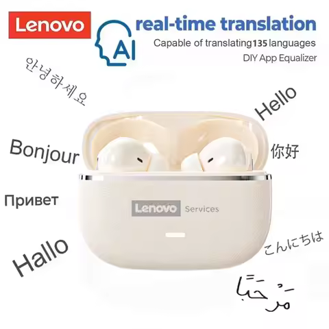 Lenovo LE208 Upgrade AI Translation wireless earphones TWS Hi-Fi IMAX-level Sound Earphones Stereo E