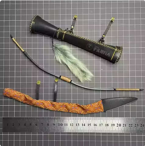 JZMW-008 A B 1/6 Soldier Helmet Shoulder Armor Robe Spear Model Accessories Fit 12'' Action Figures 