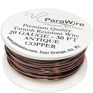 ParaWire Antique Copper Craft Wire 20-Gauge 10-Yards Pure Copper Tarnish-Resistant Enameled Wire