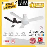 KDK U48FP Ceiling Fan 48” with LED (3 Blade Ceiling Fan)