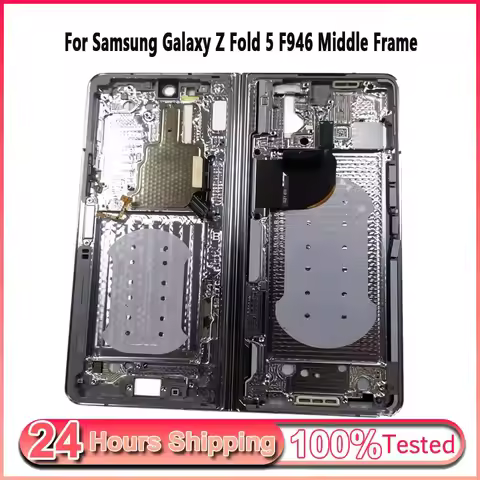 Fold5 For Samsung Galaxy Z Fold 5 F946 Middle Frame Housing Board LCD Faceplate Bezel Replace Repair