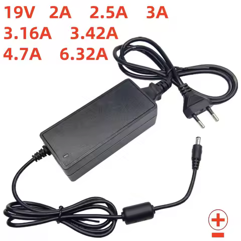 AC DC 19V 2A Power Supply 19V2.5A 19V3A 19V3.16A 19V3.42A 19V4.7A 19V6.32A Power Adapter Notebook Co