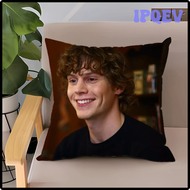 ปลอกหมอน IPQEV Evan Peters ปลอกหมอน40X40พิมพ์สองด้าน50x5 0หมอนอิงโซฟาหมอนที่นอนสำหรับของตกแต่งห้องนอ