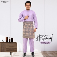 Baju Melayu Men Light Purple Baju Melayu Lelaki Dewasa Plus Size Cotton Cekak Musang Baju Melayu Ayah Anak Ligth Purple