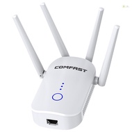 [Ready Stock]COMFAST CF-WR758AC 1200Mbps 2.4GHz+5.8GHz Dual-band WiFi Repeater WiFi Signal Extender with 4 High-gain Antennas US Plug