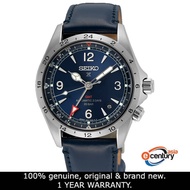 Seiko SPB377J1 Men Automatic Prospex Alpinist GMT Blue Leather Strap Watch