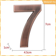 [BlesiyaedMY]  Plastic Copper Self- Door Number Sign Plaque Sticky Numeric Digit Sticker