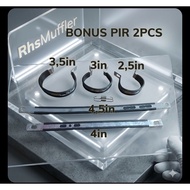 BRACKET CLAMP racingknalpot complete size BONUS PIR 2PCS