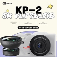 KiTBEEZ KP-2 Camera✨18X WIFI Digital Camera 75MP 5K Retro Digital CCD Camera 180° Flip Screen Selfil