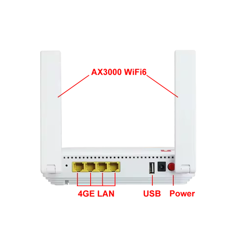 AX3000 Wifi6 ONU 4GE Gigabit RJ45 2 Wifi 6 Modem 100% New XPON GPON ONU ONT Fiber Optic Equipment