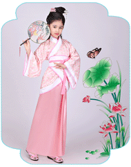 เด็กจีนโบราณชุดเจ้าหญิง Tang ชุดสูท Fairy Performance เสื้อผ้า Guzheng ชุดฮั่นฝู Empress < Ne2> UP เ