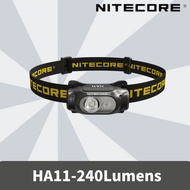 NITECORE HA11 240 Lumens Max Beam Distance 90 m Include Battery Ultar Lightweight Dual Beam Headlamp