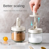 Expandable Spice Jar Spoon Lid Integral Spice Box Kitchen Seasoning Bottle Sealed Salt Shaker Seasoning Jar Moisture-proof Jar Spice Bottle storage box