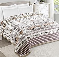 Nestl 9 Lbs Velvet Fleece Blanket for Winter - 2 Ply Heavy & Warm Korean Style Bed Blanket - Reversi