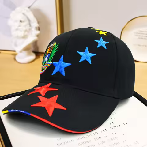 Venezuela Caps Gorras Cotton Twill Baseball Cap Embroidery 7 Stars Venezuela Flag Sports Cap Women M