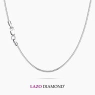 LAZO DIAMOND 375/9K White Gold Box Chain Necklace