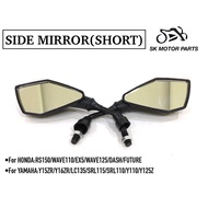 Side Mirror(Short)Universal 1 Set(For:Y15ZR/Y16ZR/LC135/SRL115/Y125Z/RS150/WAVE110/EX5/DASH)(accessories motorcycle)