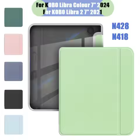 Slim PU Leather Smart Cover For KOBO Libra Colour 2024 Libra 2 2021 N428 N418 7 inch Ebook Clear Acr