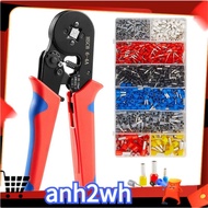 【A-NH】Crimping Tools Wire Pliers - 1250 PCS Wire Ferrules with Crimpers Pliers Kit for Electricians, Adjustable Ratchet Tools