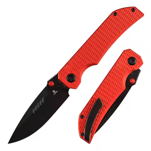 Tenable Folding Knives Eaglestrike Nitro-V Blade with Green/Red Anodized Aluminum with Diamond Patte