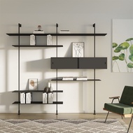 Now Iron Wall Shelf Wall-Mounted Storage Rack Living Room Multi-Layer Bookshelf Background Wall Decoration Shelf Combine