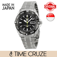 [Time Cruze] Seiko 5 Sports SNZB23J1 Japan Made Automatic Black Dial Stainless Steel Men Watch SNZB23 SNZB23J