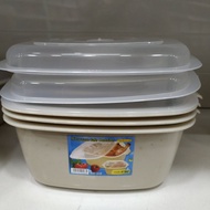 22cm Square Microwave safe container Height 11cm Stackable Multipurpose Plastic Container Microwave 