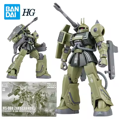 Bandai HG GTO 1/144 MS-06K Zaku Cannon Action Figures Mobile Suit Gundam Model Toys Gift for Boys Or