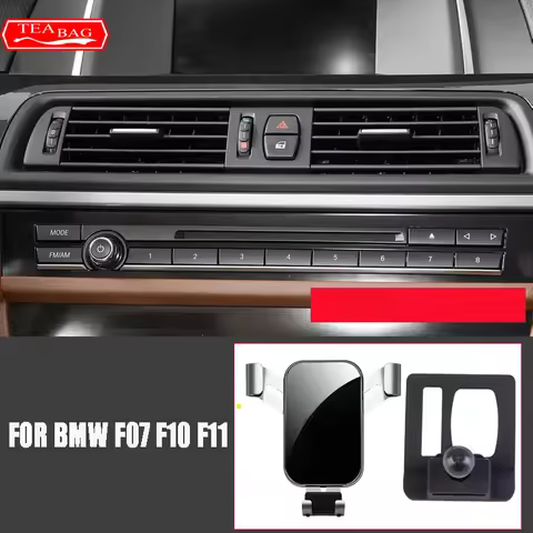 Car Styling Adjustable Mobile Phone Holder For BMW F10 F11 2010-2016 Air Vent Mount Bracket Gravity