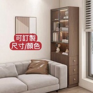🔥包送貨 實木沙發邊櫃夾縫收納櫃側面抽拉櫃子轉角窄櫃書櫃置物儲物櫃定制 S0068