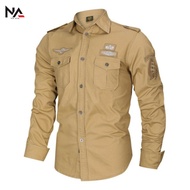 KEMEJA Men's Long Sleeve Embroidered Tactical Shirt Tactical Shirt/ Men's Tactical Shirt/ Shirt/ Men