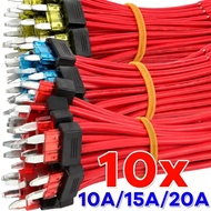 2-10pcs Pure Copper Core Mini Blade Fuse Holder, Automotive Add-a-circuit Fuse Tap | No Wire Cutting