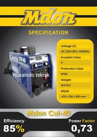 Mesin las Cut 40 Plasma cutting potong Mdon cut40 Mesin plasma cutting Mesin Las Potong Besi Mdon CU