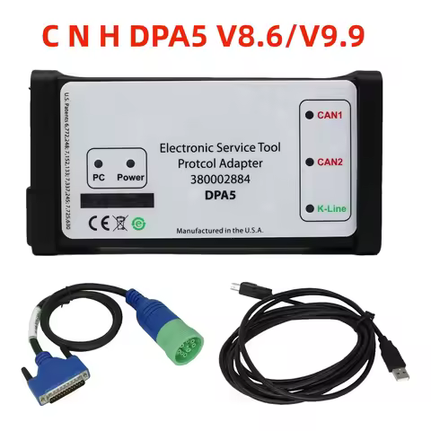 Heavy Truck Diagnostic Tool For DPA5 V8.6 V9.9 EST Software Support J2534 Truck K-LINE Cable EST Eng
