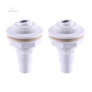 2Pcs Above Ground Pool Complete Return Jet Fitting Gasket Pool Return Jet Fitting Plastic Pool Return Jet Fitting &amp; 1-1/2Inch Male Hose Adapter &amp; Nut 3/4Inch Eyeball Outlet
