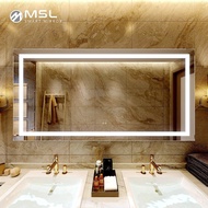Touch Screen Bathroom Mirror Villa LED Mirror Hotel Smart Wall-Mounted Lighted Bathroom Defogging Mi
