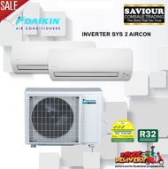 DAIKIN R32 MKC50SVMG / CTKC25SVMG X 2 INVERTER SYS 2 AIRCON - 3 Tick