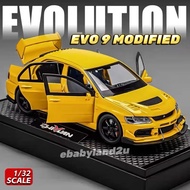 Die Cast 1:32 Evo 9 Modified Vehicle Model With Light And Sound Diecast Model Car Collection