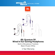 JBL Quantum 50 Wired In-Ear Gaming Headphones - Black/Purple/White