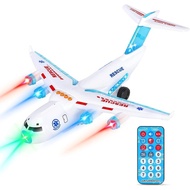 ele ELEOPTION Kids Transport Airplane Toy Aeroplane Infrared Remote Control Plane Toys with Lights a
