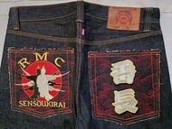 赤猿 RMC Martin Ksohoh Lot 1002 Size 34 刺繡牛仔褲