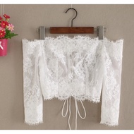 WOMEN PRETY WHOLESALE WEDDING ACCESSORIES OF SHOULDER LACE JACKET BRIDAL BOLERO