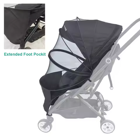 Universal Stroller Accessories Mosquito Net with extended foot cover , Cart Bug Net Compatible with 