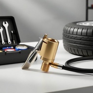 2-Pack Brass Tire Inflator Chuck, Hose Adapter with Clip for Air Compressor, Universal Fit 2-Pek Pen