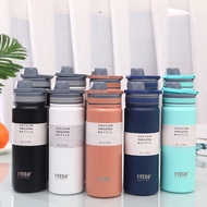 TYESO TYESO Japanese Style 304 Stainless Steel Straight Body Thermos Double-Layer Vacuum Thermos Wat