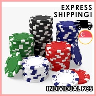 [SG SELLER] - Individual 11.5G Poker Chips Premium Quality Mahjong Set Texas Gamble Casino Set