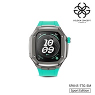 Golden Concept 錶殼 APPLE WATCH 45mm 薄荷綠橡膠錶帶 鈦灰色不鏽鋼錶框 WC-SPIII45-TTG-SM