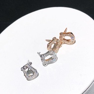 Horseshoe Buckle Earrings 18K Gold Plated Diamond Full Diamond Horseshoe Earrings Earrings Gypsophil