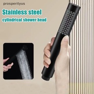 [Prs] Stainless Steel Cylindrical Handheld Booster Shower Head Hotel Home Bathroom Universal Shower 